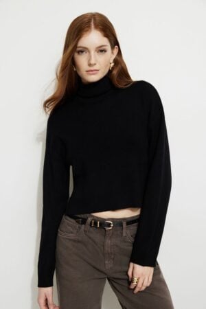 Kerina Wang - Cropped Turtleneck Sweater - Dynamite