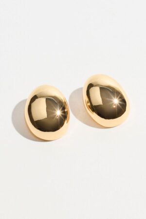 Kerina Wang - Oval Button Earrings - Dynamite