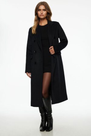 Kerina Wang - Double Breasted Wool Coat - Dynamite Clothing