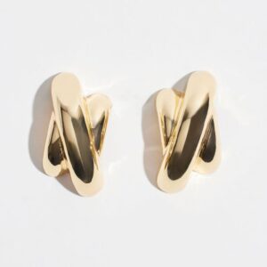 Kerina Wang - Oversized Double Cross Earrings