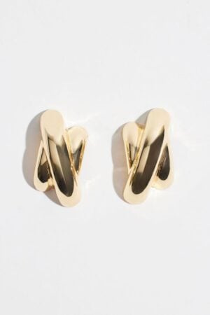 Kerina Wang - Oversized Double Cross Earrings