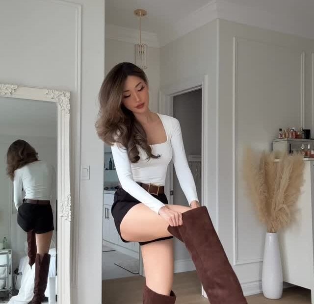 Kerina Wang - Suede Boots OOTD