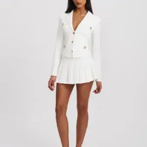 Kerina Wang - Oaklyn White Pleated Mini Skort - Miss Circle