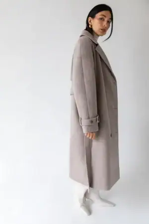 Kerina Wang - Wool Blend Trench Coat - Oak + Fort