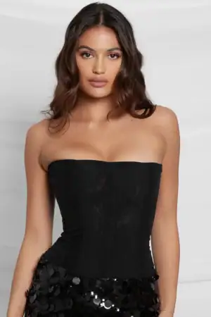 Kerina Wang - Muse Mesh Corset Top - Leau Clothing
