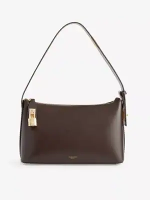 Kerina Wang - Gold Espresso Suede Hobo Bag - Verafied
