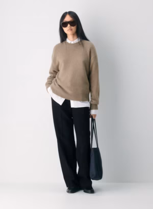 Kerina Wang - Essential Cashmere Relaxed Crew Sweater - Aritzia