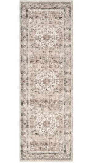 Davi Faded Stain-Resistant Machine Washable Area Rug