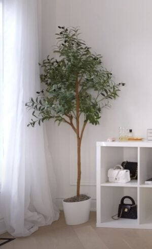 Adcock Artificial Olive Tree Tree in Pot with Realistic Leaves and Natural Trunk – Wayfair.CA
