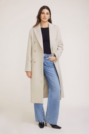 Kerina Wang - Double Breasted Wool Coat - Dynamite Clothing