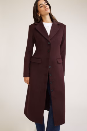 Kerina Wang - Cinched Wool Coat - Dynamite Clothing