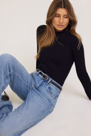 Kerina Wang - Mock Neck Long Sleeve Top - Dynamite Clothing