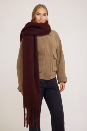 Kerina Wang - Oversized Fringed Scarf - Dynamite Clothing