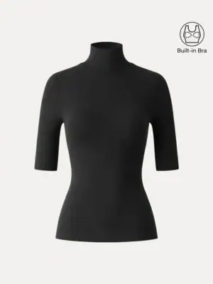 Kerina Wang - Essential Turtleneck Elbow Length Sleeve Brami - OGLMove
