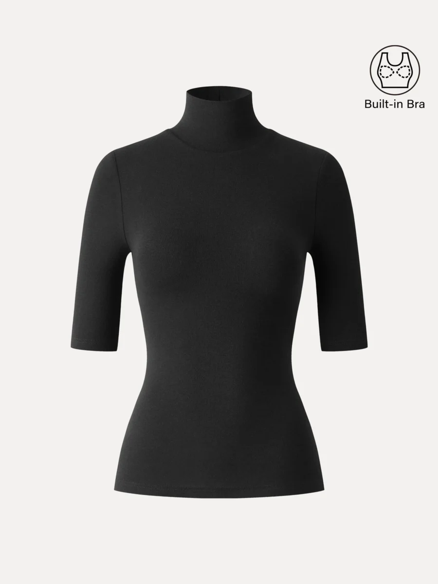 Essential Turtleneck Elbow Length Sleeve Brami – OGLMove