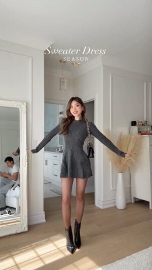 Kerina Wang - sweater dresses for fall