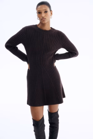 Kerina Wang - Rib-Knit Dress - H&M (Copy)