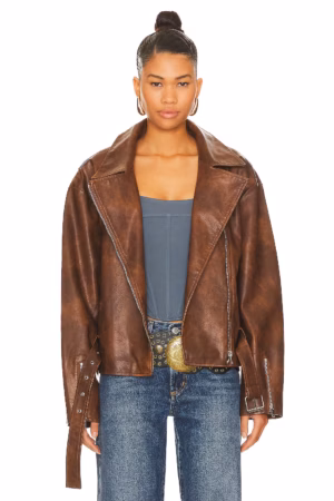 Kerina Wang - superdown Lana Faux Leather Jacket - Revolve