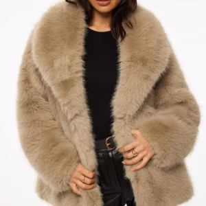 Kerina Wang - Faux Fur Midi Jacket - Dynamite Clothing (currently unavailable)