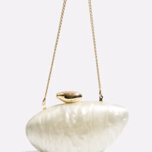 Kerina Wang - Pearly Oval Clutch - Dynamite Clothing