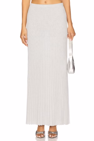 Kerina Wang - Spencer Lurex Pleated Maxi Skirt - Revolve (similar)
