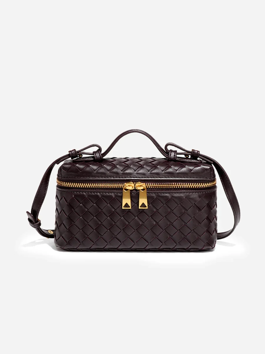 Woven PU Leather Box Bag – Commense