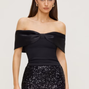 Kerina Wang - Satin Bow Tube Top - Dynamite Clothing