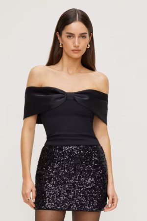 Kerina Wang - Satin Bow Tube Top - Dynamite Clothing