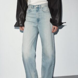 Kerina Wang - TRF Extra Wide Leg High-waist Jeans - Zara (similar)