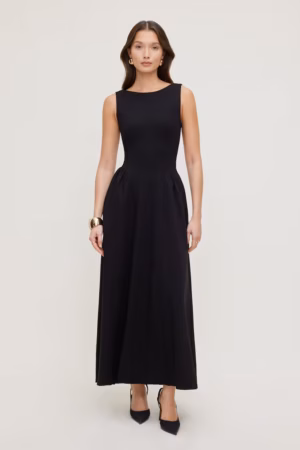 Kerina Wang - Iris Flared Ponte Maxi Dress - Dynamite Clothing