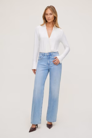 Kerina Wang - Sculpt Collared Bodysuit - Dynamite Clothing