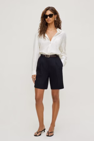 Kerina Wang - Oversized Linen Shirt - Dynamite Clothing
