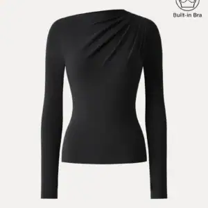 Kerina Wang - ProWarm Ruched Boatneck Long Sleeve Brami with Thumbholes - OGL