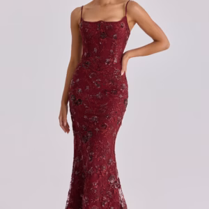 Kerina Wang - Naima Embellished Corset Maxi Dress - House of CB