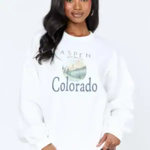 Kerina Wang - Colorado Oversized Crewneck Sweatshirt White - Princess Polly
