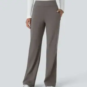 Kerina Wang - Halara Flex™ Mid Rise Side Zipper Pocket Work Flare Pants - Halara