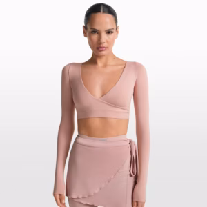 Kerina Wang - NikeSkims Wrap Longsleeve Cropped Top - Skims