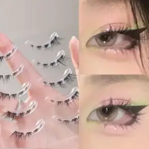 Kerina Wang - Mogugu Fox Eye Crisscross Cluster False Eyelashes - YesStyle