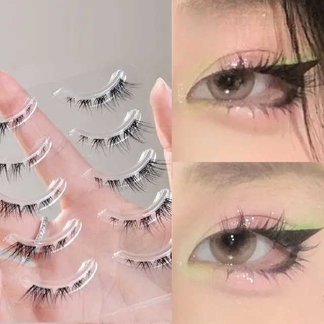 Mogugu Fox Eye Crisscross Cluster False Eyelashes – YesStyle
