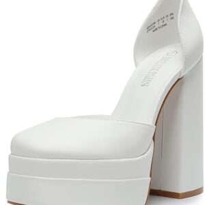 Kerina Wang - Platform Heels 5.5 inches White - Dreams Shoes