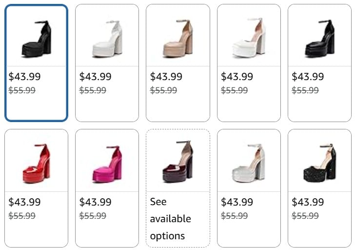 Kerina Wang multiple colors - Platform Heels 5.5 inches Black - Dreams Shoes Kerina Wang - Platform Heels 5.5 inches Black - Dreams Shoes