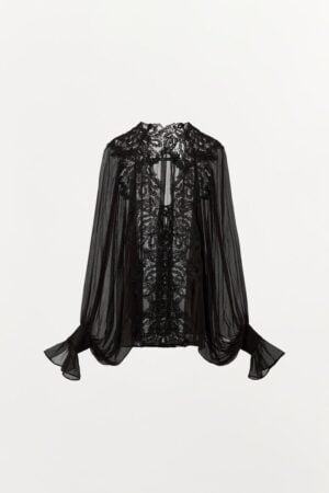 Kerina Wang - Georgette Lace Blouse - Zara