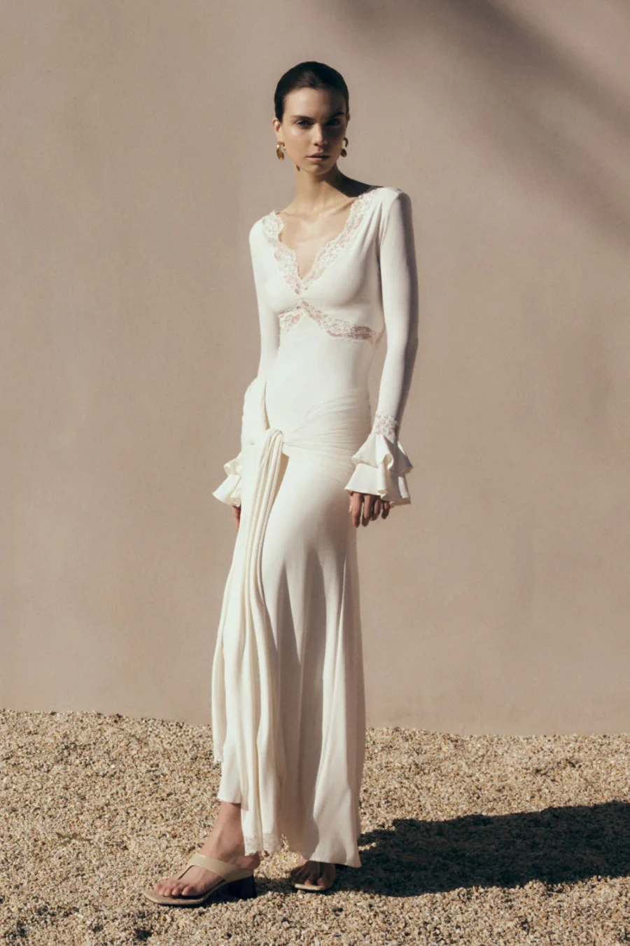 Electra Slinky Lace Maxi Dress – Meshki