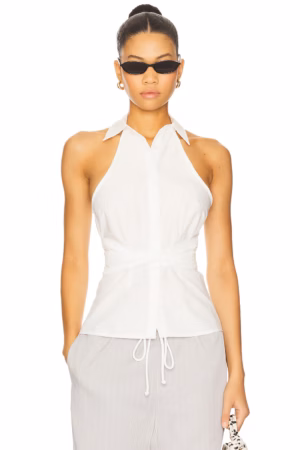 Kerina Wang - All The Ways Evie Button Up Top - Revolve
