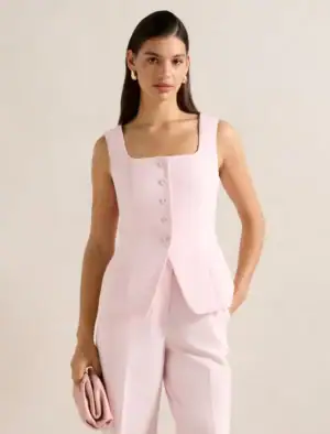 Kerina Wang - Haisley Square Neck Waistcoat - EverNew