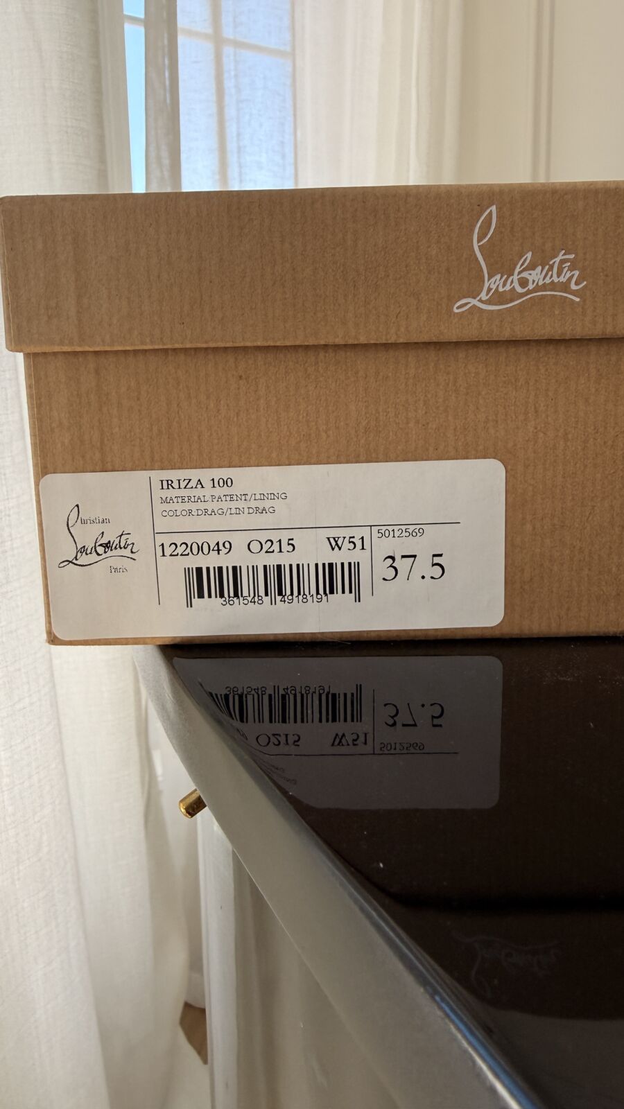 Kerina Wang - Christian Louboutin Iriza 100 Drag Orange Patent Leather D'Orsay Heel Pump 37.5