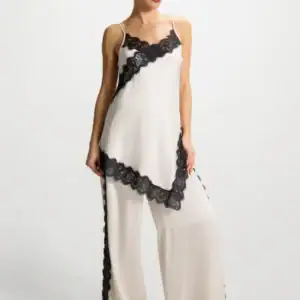 Kerina Wang - Sofia Lace Satin Trousers - Jaki London