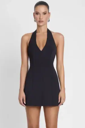 Kerina Wang - Hera Halter Mini Dress - Leau Clothing