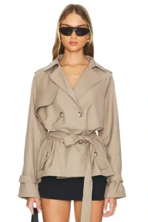 Kerina Wang - Lioness Cropped Trencherous Coat - Revolve