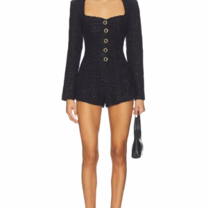 Kerina Wang - Majorelle Selene Tweed Romper - Revolve